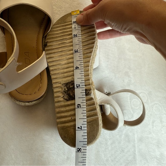 Soda White Wedge Sandals - Picture 7 of 8